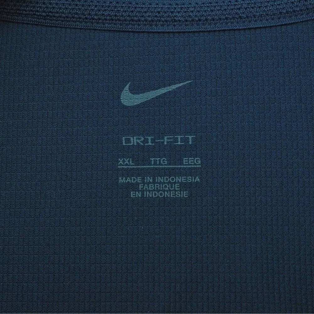 Nike Denver Broncos NFL Polo Shirt Mens 2XL XXL Navy Blue Dri-Fit Blend NFL Team